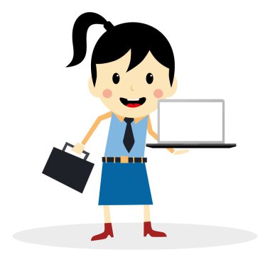 İşkadını sunu bilgisayarına