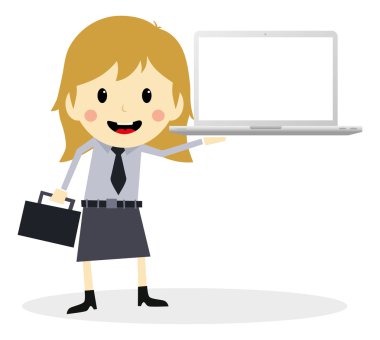 İşkadını sunu bilgisayarına