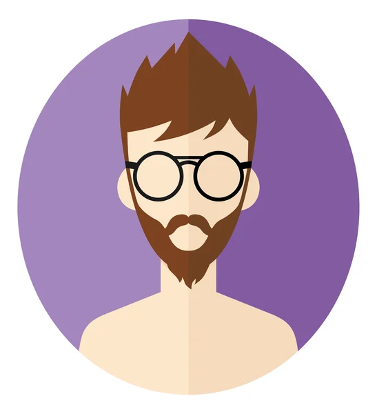 Hipster homme avatar utilisateur — Image vectorielle