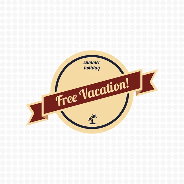 Free vacation vintage label — Stock Vector