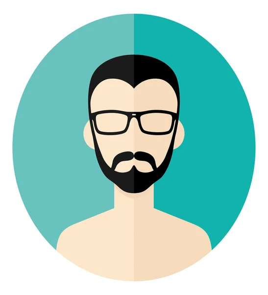 Hipster adam avatar kullanıcı — Stok Vektör