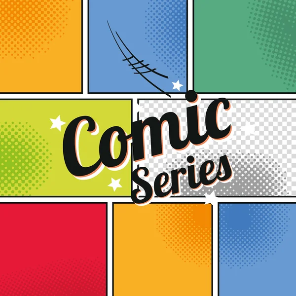 Serie de plantillas de cómics — Vector de stock