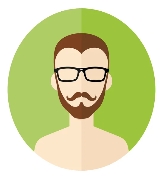 Hipster homme avatar icône — Image vectorielle