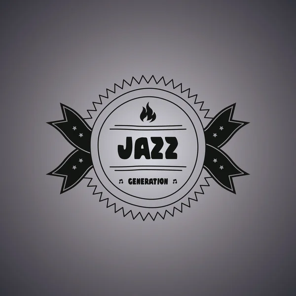 Musikgenre Jazz Label — Stockvektor