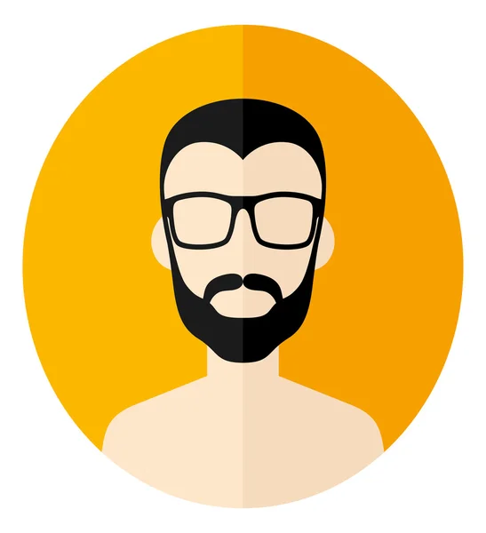 Hipster hombre avatar usuario — Vector de stock