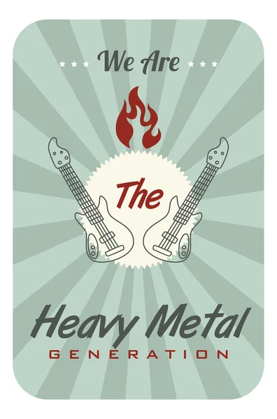 Heavy metal music generation — Stock Vector