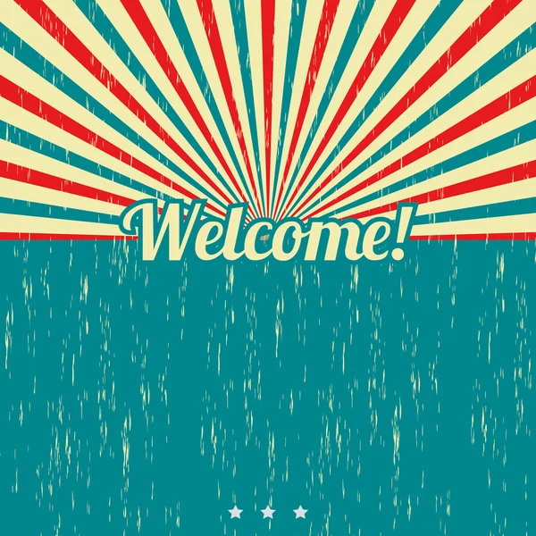 Vintage welcome template — Stock Vector