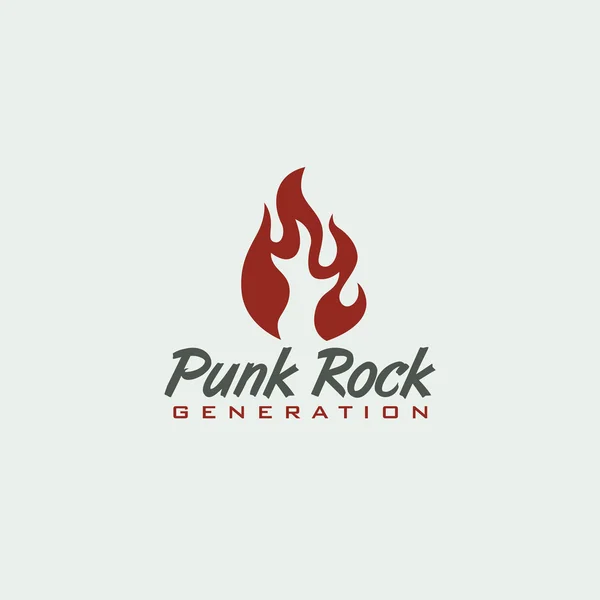 Punk rock ateş müzik üretimi — Stok Vektör