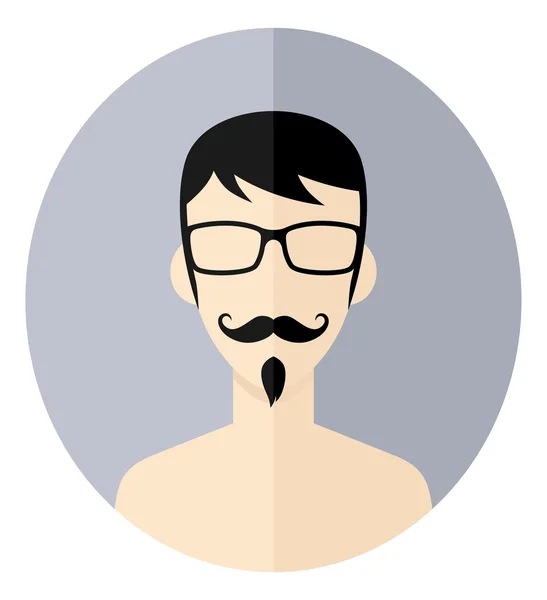 Utente avatar uomo hipster — Vettoriale Stock