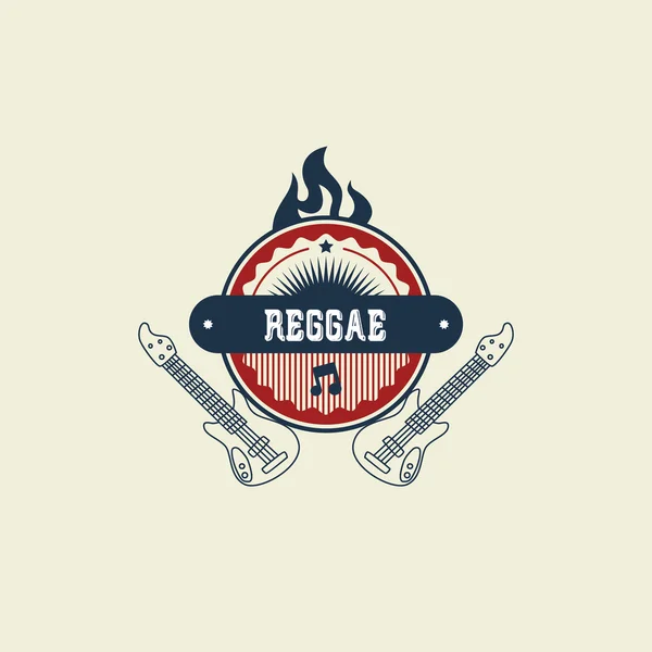 Reggae Music Art label — стоковый вектор