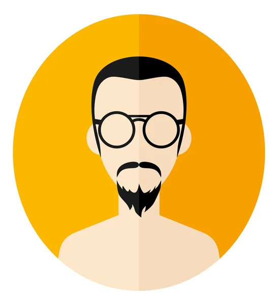 Hipster homem avatar usuário — Vetor de Stock