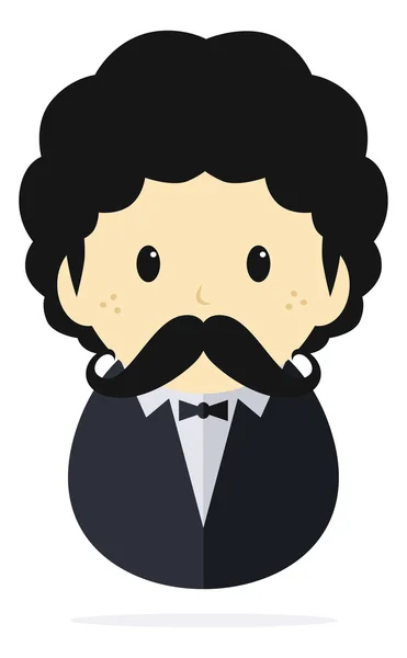 Tuxedo guy gentleman — Stock Vector