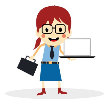 İşkadını sunu bilgisayarına