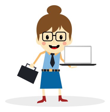 İşkadını sunu bilgisayarına