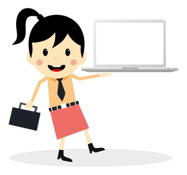 İşkadını sunu bilgisayarına