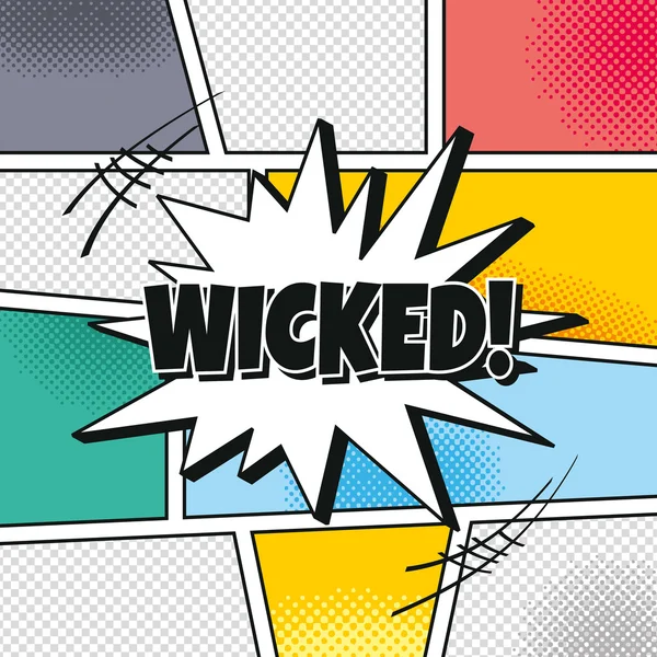Discurso temático Wicked Cartoon — Vector de stock