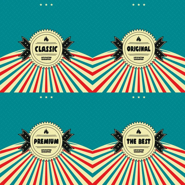 Vintage quality product badges — Stock Vector