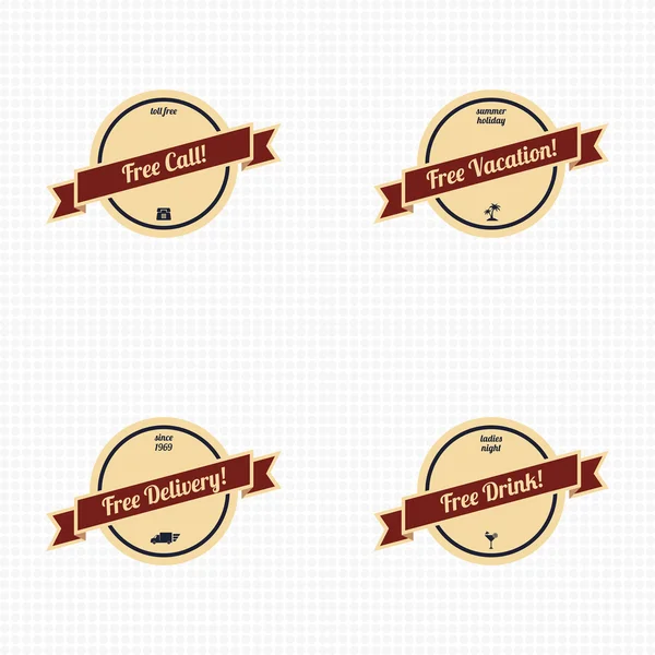 Verschillende vrije retro badge thema — Stockvector