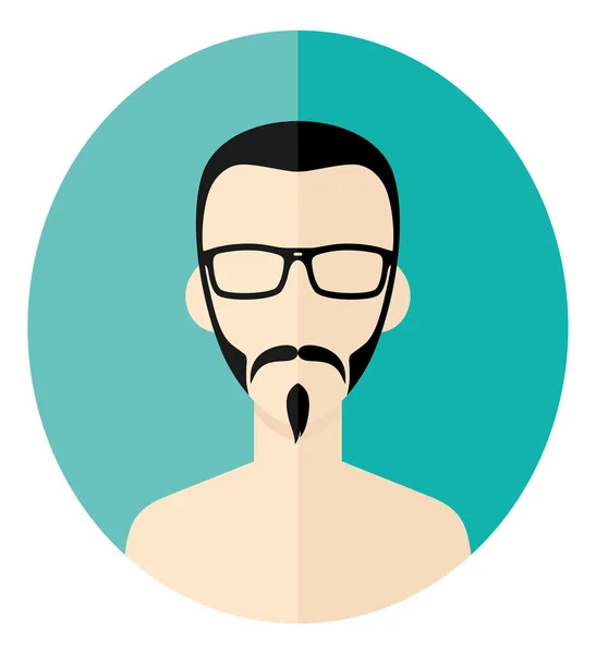 Hipster homem avatar usuário — Vetor de Stock