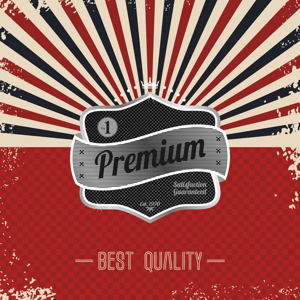 Insignia retro premium — Vector de stock