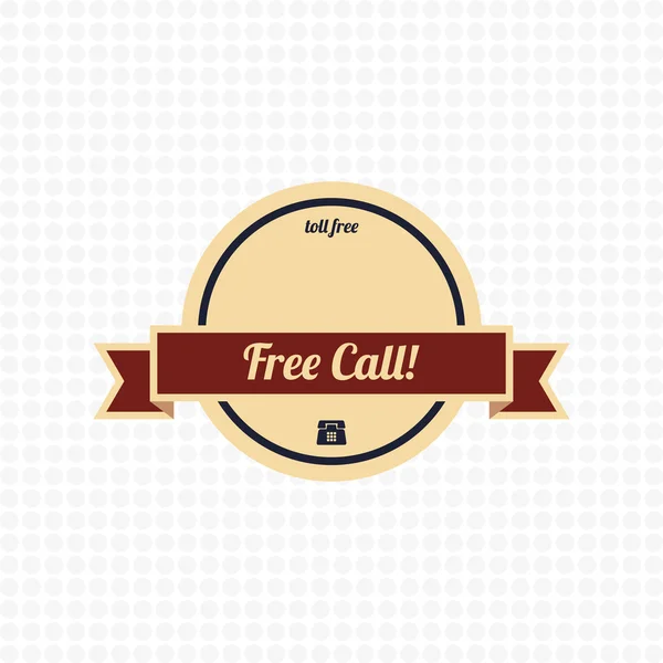 Бесплатный звонок винтажный лейбл — стоковый вектор