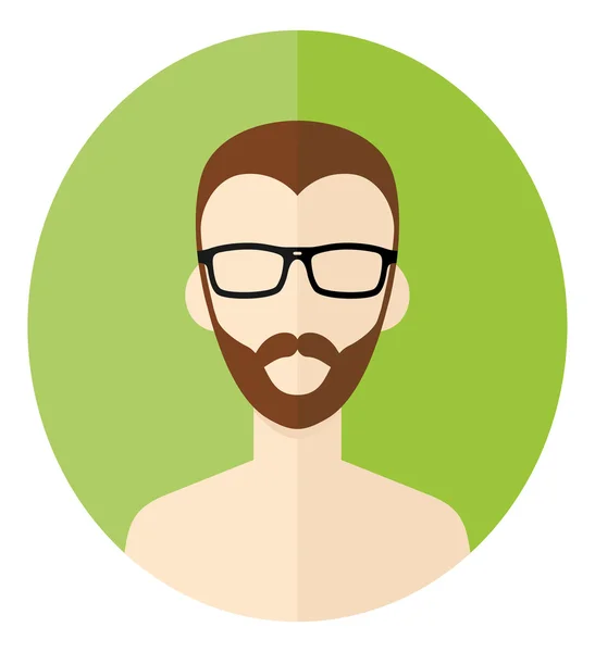 Hipster homme avatar utilisateur — Image vectorielle