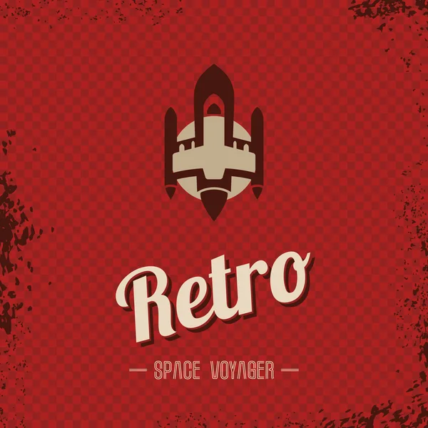 Retro-Weltraumrakete — Stockvektor