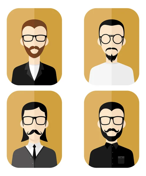 Аватары мультфильма "Мужчины" — стоковый вектор