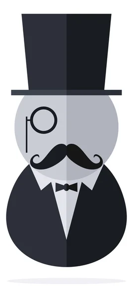 Tuxedo guy  gentleman — Stock Vector