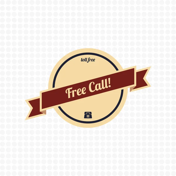 Бесплатный звонок винтажный лейбл — стоковый вектор