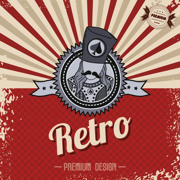 Retro template banner — Stock Vector