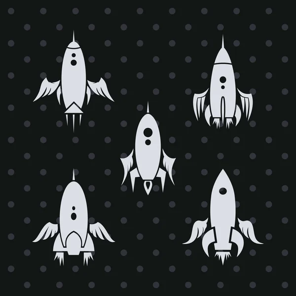 Space rockets illustration — Stock Vector