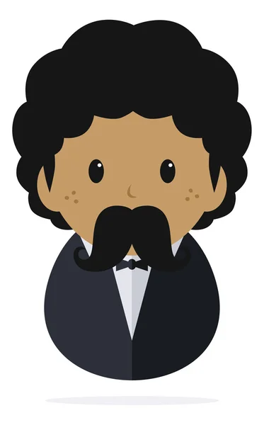 Tuxedo guy gentleman — Stock Vector