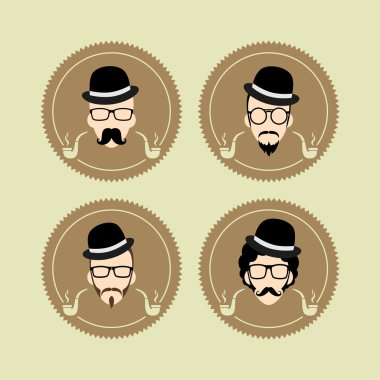 Hipster çocuklar melon şapka ile