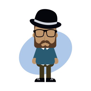 Hipster melon şapka ile