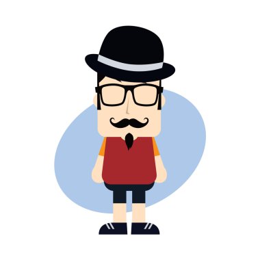 Hipster melon şapka ile