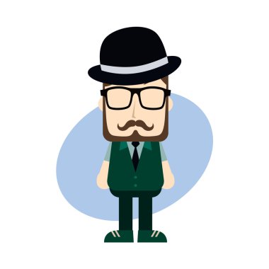 Hipster melon şapka ile