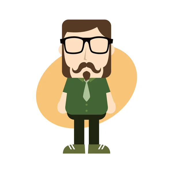 Dessin animé hipster guy — Image vectorielle