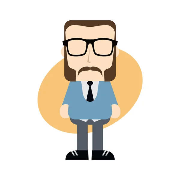 Dessin animé hipster guy — Image vectorielle