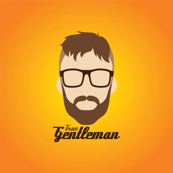 Hipster guy in de glazen — Stockvector