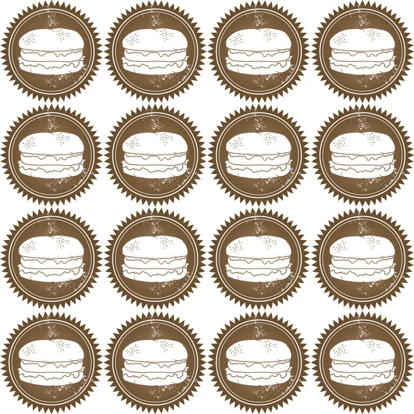 Vintage burgers icons — Stock Vector