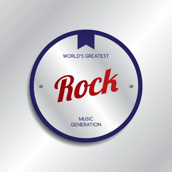 Rock music genre label — Stock Vector