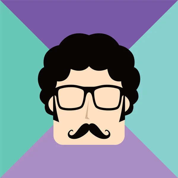 Gentleman cartoon karakter avatar — Stockvector