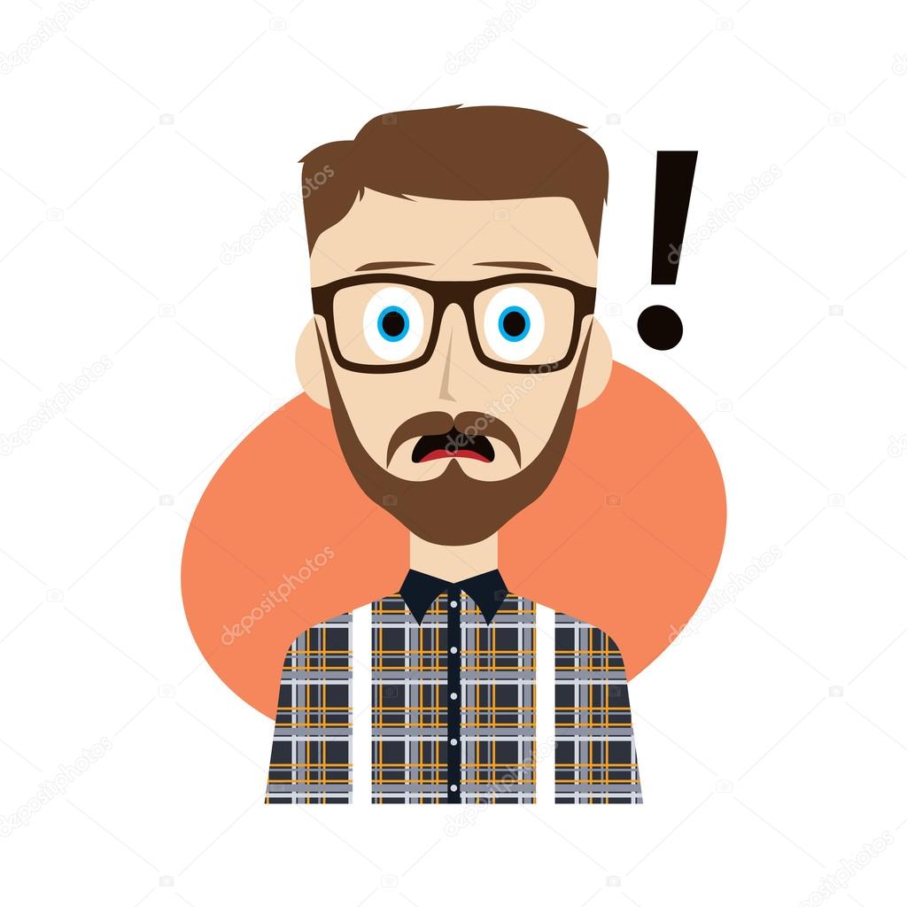 Surprise Guy Cartoon Stock Vector C Vectorfirst 65372699