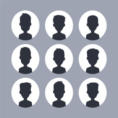 Erkek kişi siluetleri