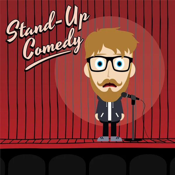 Hilarious comedy guy — Stock Vector