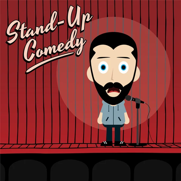 Hilarious comedy guy — Stock Vector