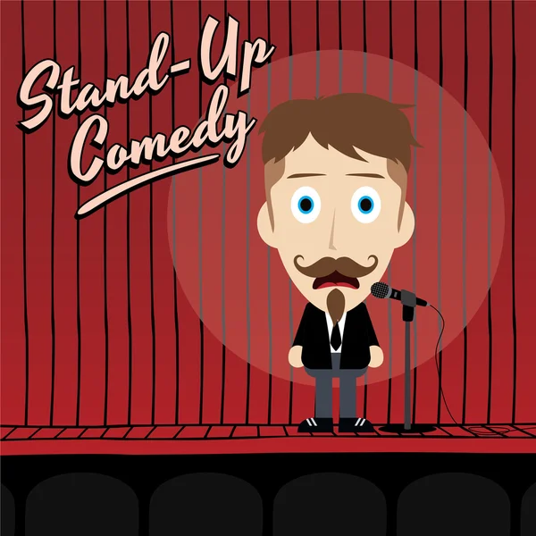 Hilarious comedy guy — Stock Vector