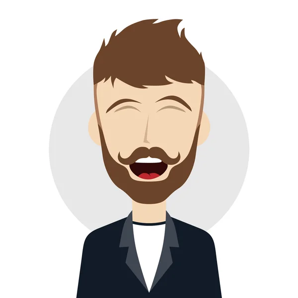 Riendo dibujos animados tio — Vector de stock © vectorfirst #69756495