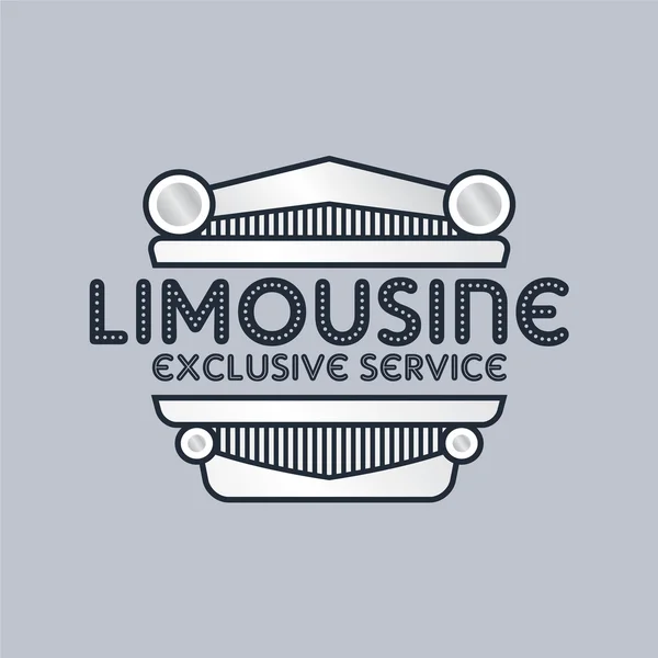 Limusina - servicio exclusivo — Archivo Imágenes Vectoriales